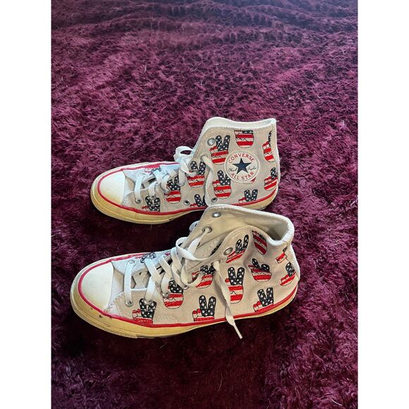 Converse Red and White Chuck Taylor Sneakers - Picture 2 of 11